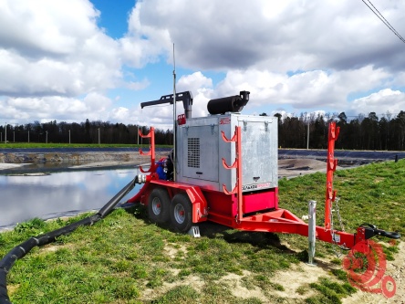 Дизельная насосная станция с антенной